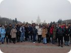 На смотровой площадке Воробьевых гор